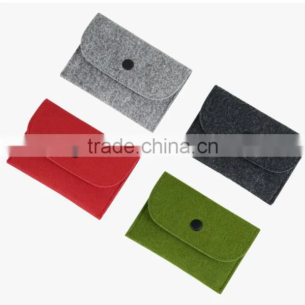 Eco Friendly Personalized Grey Felt Card Holder for Available photo-3