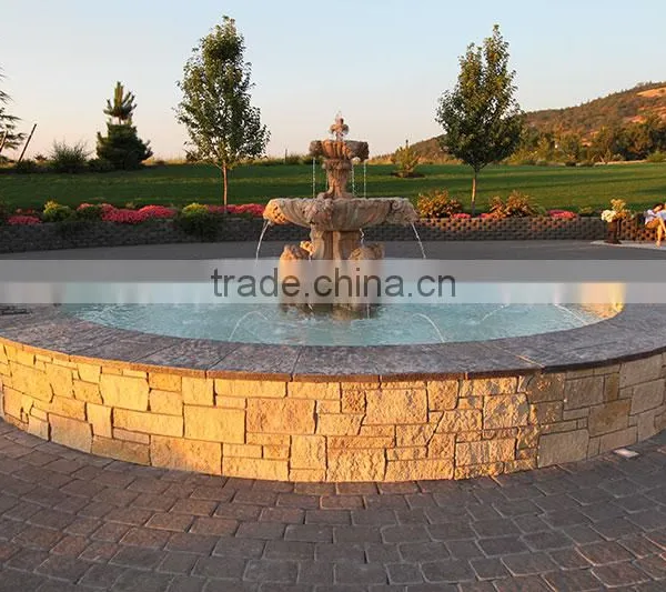 Outdoor Garden Decoration Large Marble Stone Lion Head Fountain photo-3