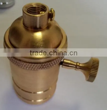 E27 Vintage Brass Lamp Holder With Edison Bulb photo-2