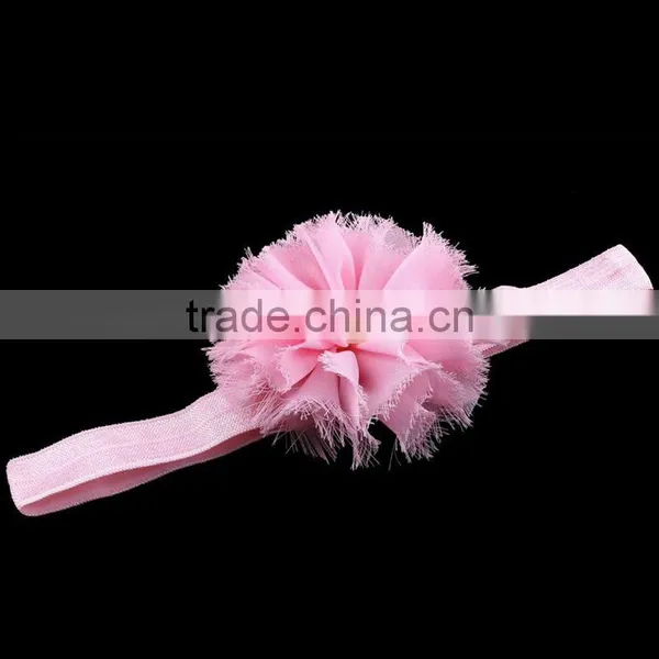 Chiffon Flower Headband With Pearl Beads for Kids Hair Accessories photo-6