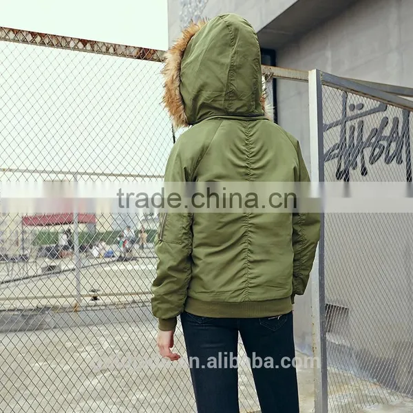 Women's High Quality Winter Coat Padded Bomber Jacket Wholesale photo-6