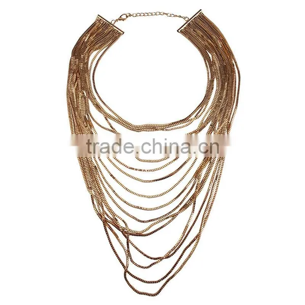 2016 Europe and the United States the New Multilayer Long Thin Chain Necklace photo-6
