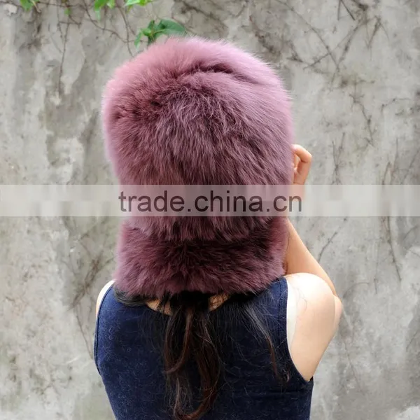 CX-C-01E High Quality New Real Fox Fur Hat and Scarf Set photo-2