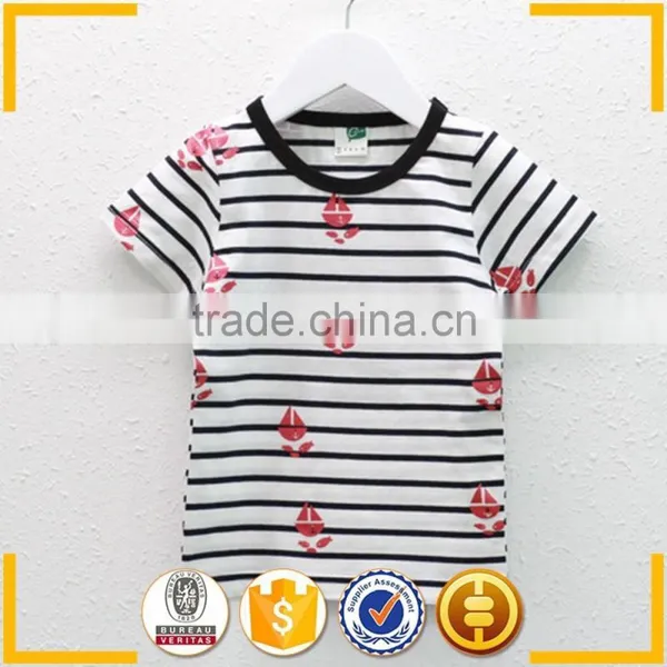 2015 Style Cotton Boys Sets White Balck Stripe Children T-shirts and Pants photo-3