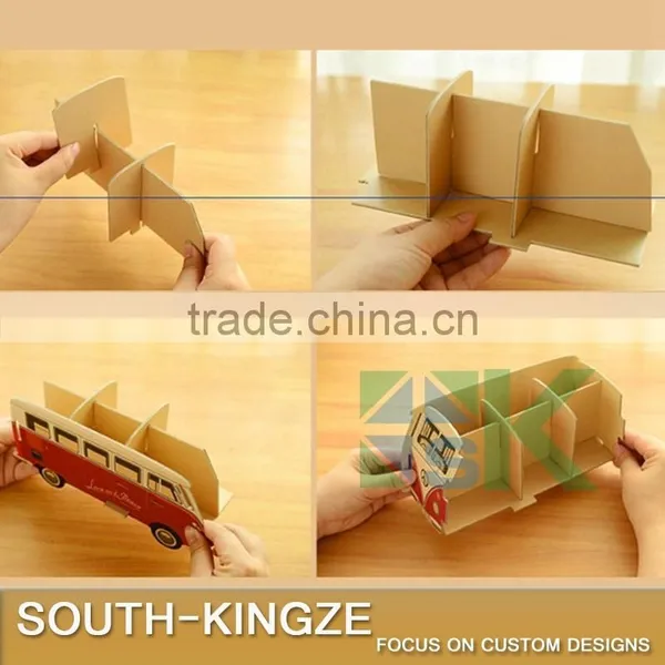 Creative DIY Paper Puzzle Desktop Storage Box Office Stationery Pencil Case, Pen Storage Rack, Pen Stand Holder photo-6