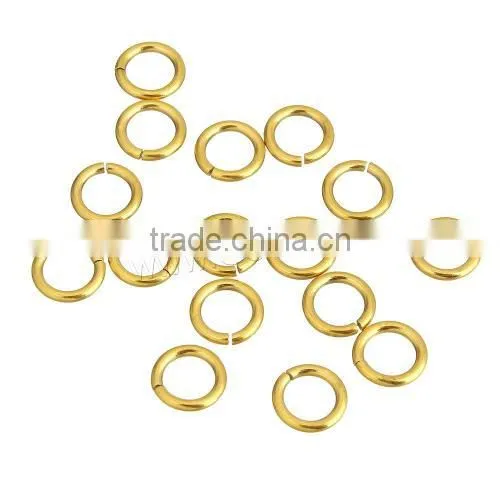 New Machine Cut Stainless Steel Jump Ring Gold Color 6x1mm Jump Rings photo-2