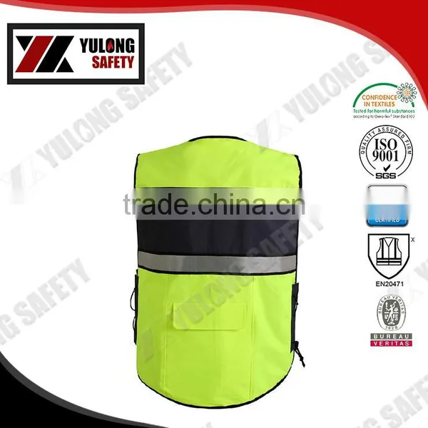 Security Roadway Yellow 3M Reflective Safety Cheap High Vis Vests for Cleaner photo-6