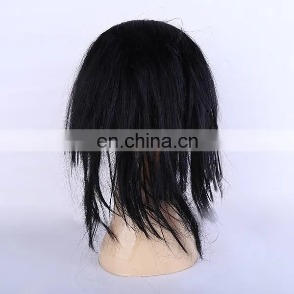 Freaky Zombie Wig Black Bald Top Halloween Wig photo-2