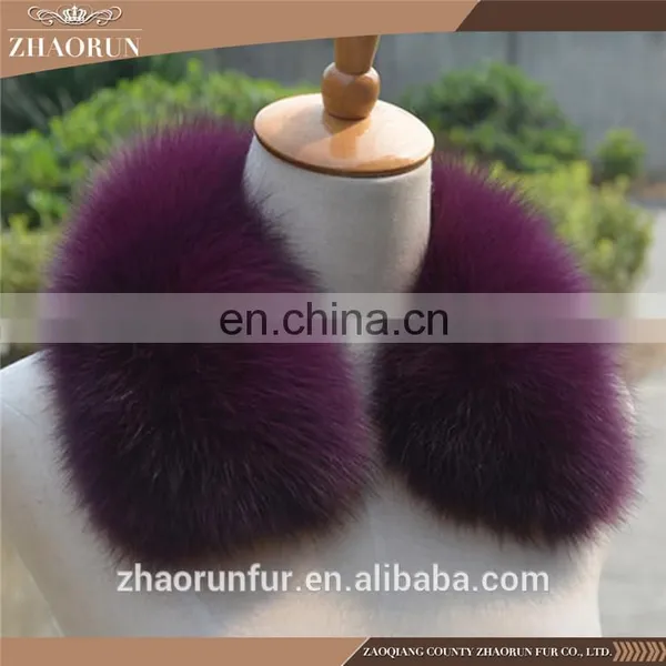 100% Real Winter Multicolor Fox Fur Collar photo-5