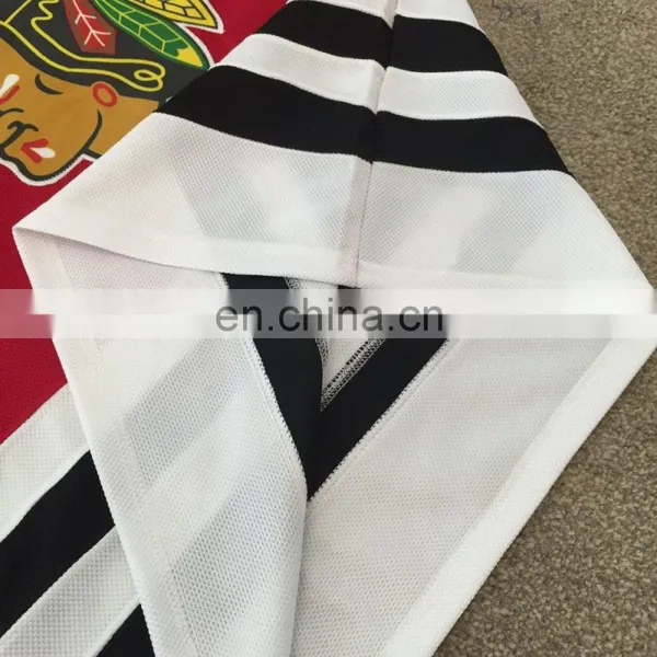 NHL 100% Polyester Custom Name/Number Red Chicago Blackhawks Hockey Jersey For Fans photo-5