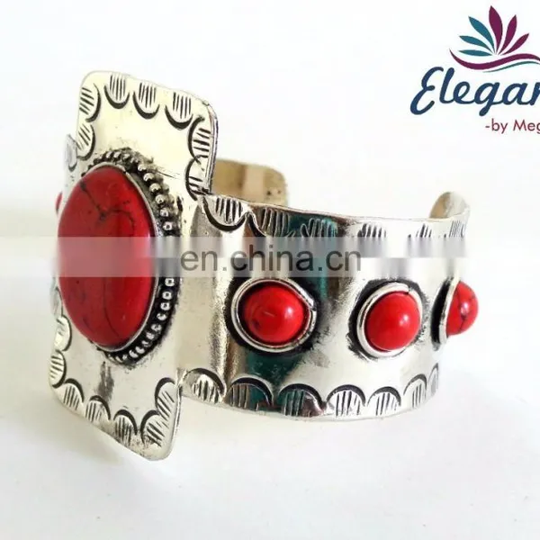 Wholesale Indian Fashion Cuff Bracelets Metal Bangles -brass Bracelets-Wholesale Indian Costume Cuff Bracelets photo-3