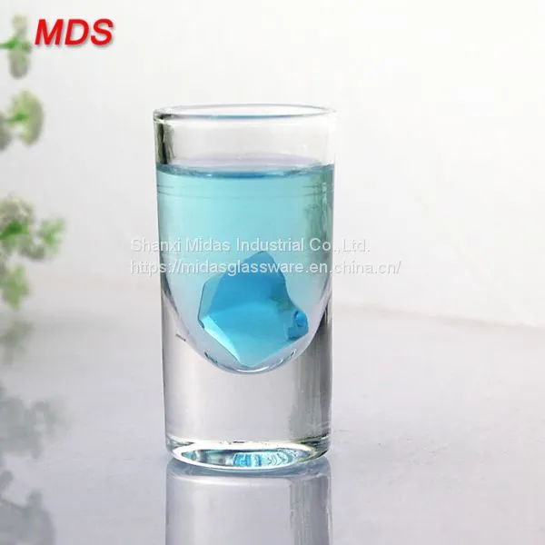 Wholesale 20ml Machine Pressed Straight Shot Glasses With Thick Bottom