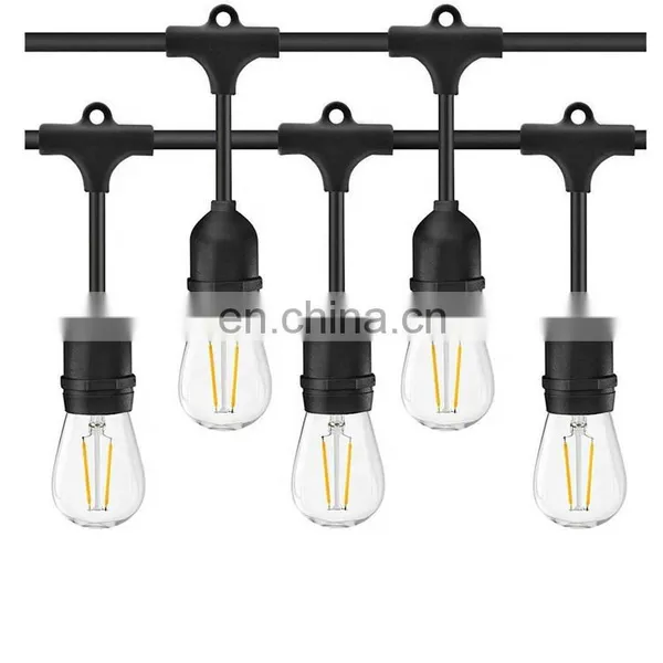 China Led String Lights S14 48ft 15sockets for Christmas Wedding Party Outdoor Indoor Decoration Fairy Light Waterproof photo-2