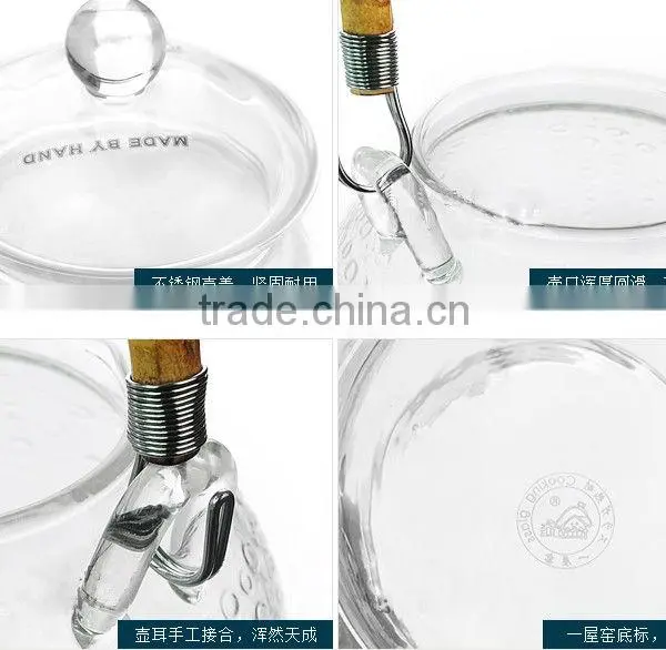 Glass Teapot With Bamboo Handle 600ml photo-3