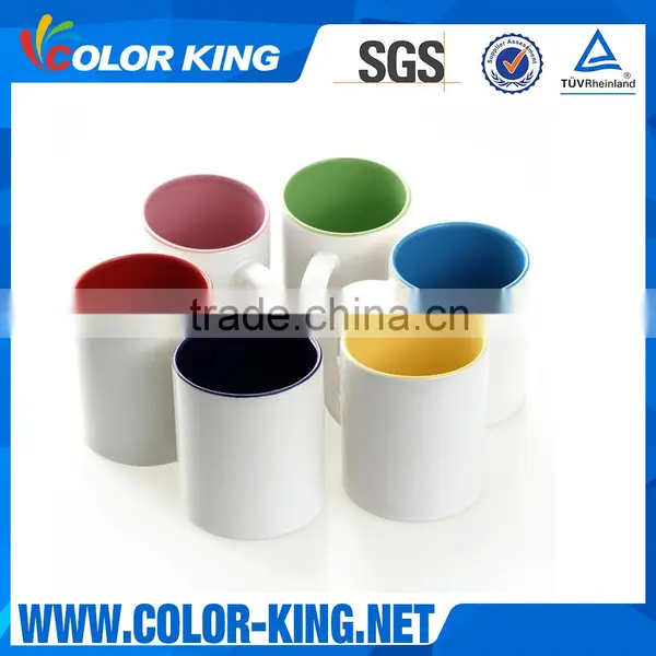Manufacturer Wholesale Sublimation 11oz Top Grade Inner Colourful Mug Sublimation White