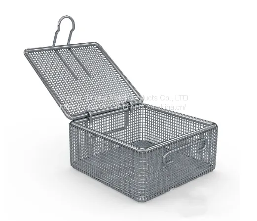 Micro Fine Mesh Baskets With Lids Fine Mesh Boxes With Hinged Removable Lid photo-2
