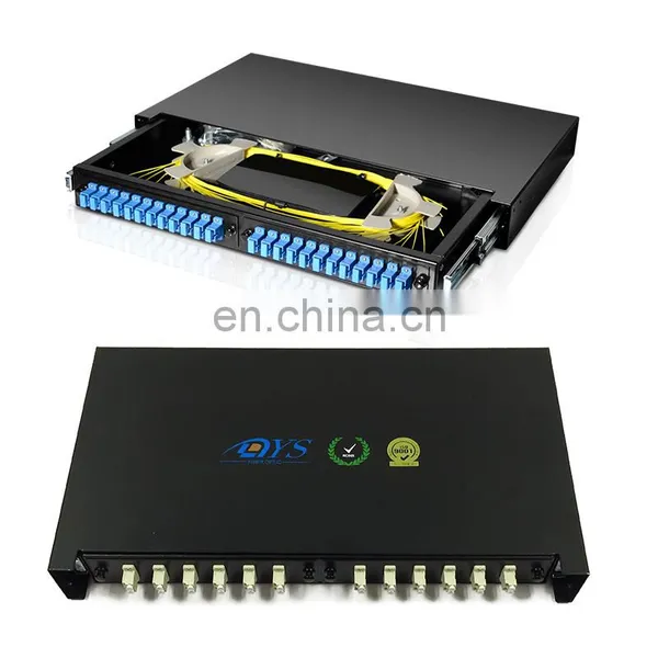 19 Inch Rock Mount ODF 1U 24 Port SC SX Fiber Optic Patch Panel Empty photo-3
