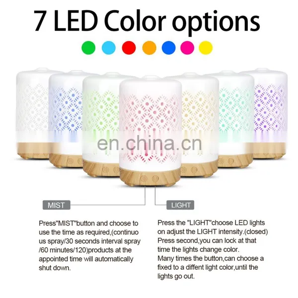 2021 New Copper Ultrasonic Aromatherapy Machine Essential Oil Wood Grain Cold Fog Humidifier photo-5