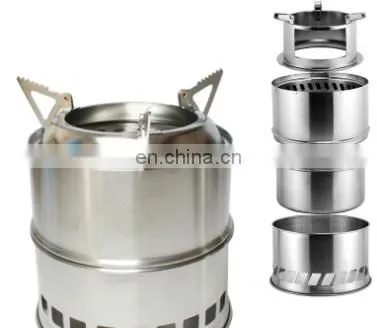 Folding Portable Camping Hiking Backpacking Stainless Steel Burning Stove Camp Stove photo-2