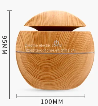 Wood Grain Round Humidifier, Mushroom Humidifier, Wood Grain Aromatherapy Machine（Wechat:13510231336）