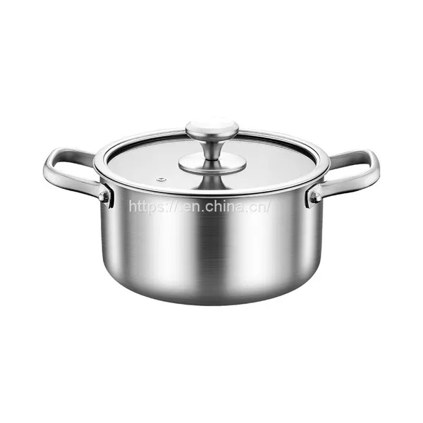 Stainless steel double-ear soup pot with three layers of steel
