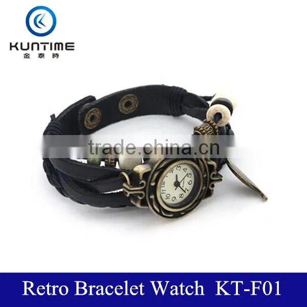 Fashion Ladies Watch Leather Leaf Bangle photo-6