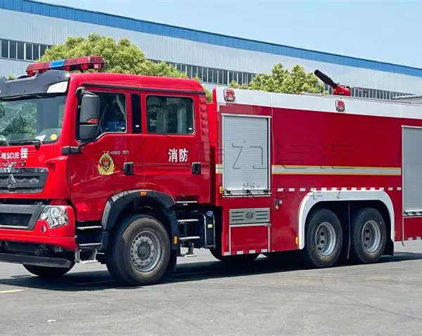 Produced 12 Tons Foam Fire Truck Heavy Truck HOWo Rear Twin Bridge 12 Tons Foam Fire Truck photo-5