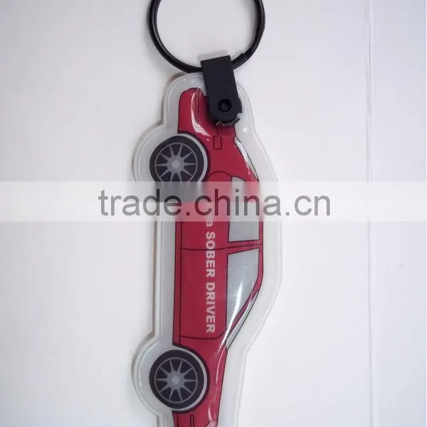 LED Keychains, Reflective PVC Keychain With Light, Promotion Plastic Key Ring photo-3