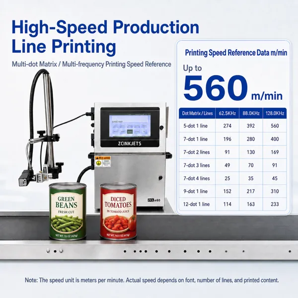 Small Character CIJ Inkjet Coding Machine for Canned Food Metal Cans Lids and Bottoms Date Batch Printing photo-2