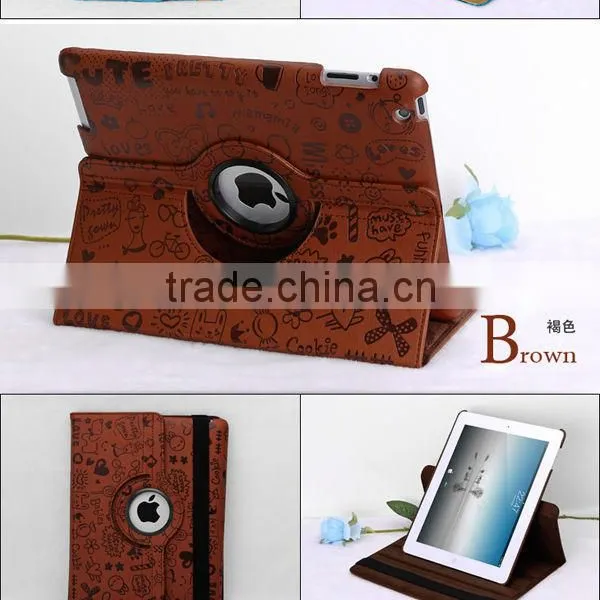 360 Degree Rotate for Ipad Case, for Ipad 4 Case With Stand photo-4