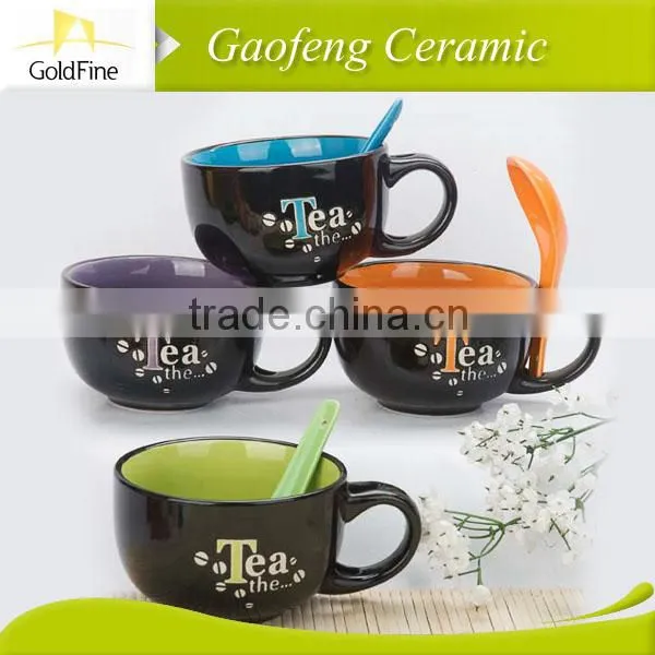 Decorative Ceramic Soup Mug