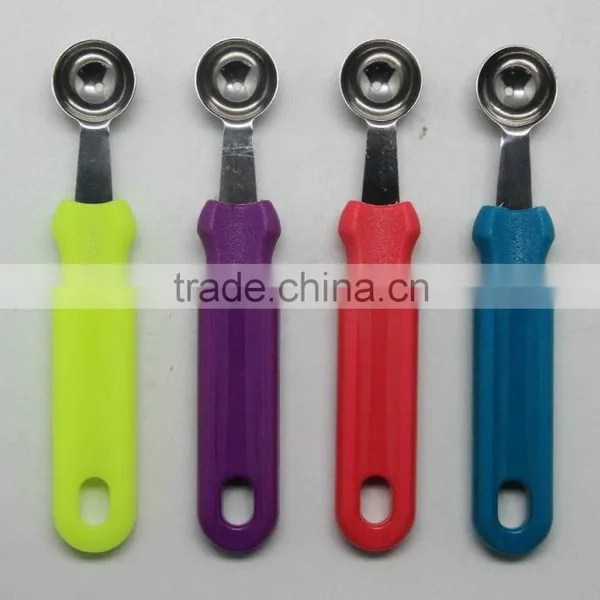 PLASTIC PS + STAINLESS STEEL SMALL DESSERT SPOON FOR CAKE photo-2