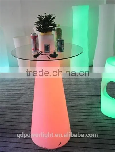 PE Plastic Bar Table With LED Light and Remote Control YXF-50120C photo-6