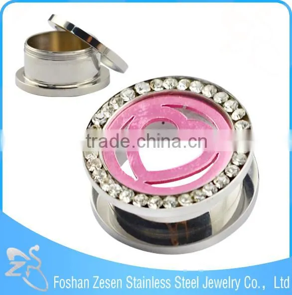 Gold Plated Surface Engraved Ear Tunnel Plugs Body Piercing Jewelry photo-6