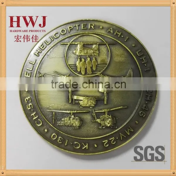 3D Custom Logo Anti-brass Plating Metal Challenge Coin photo-2