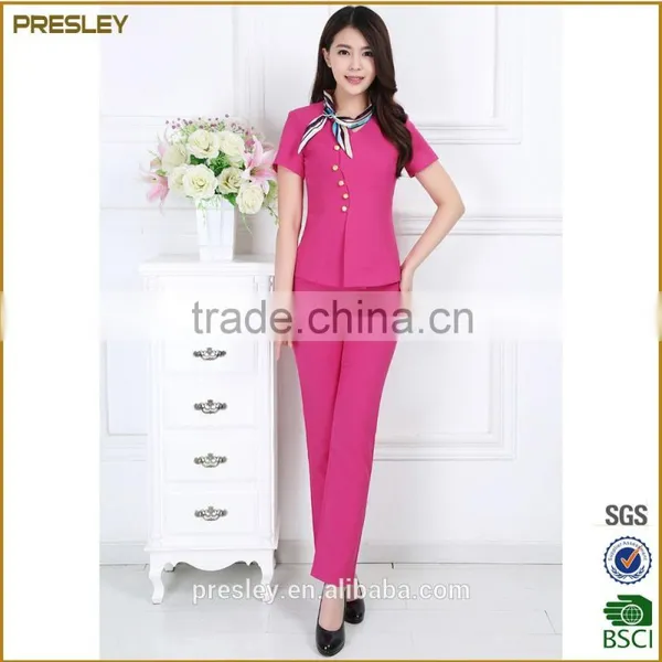 Fashion Elegant Hotel Reception Uniform Women Lady's Slim Fit Hotel Uniform Office Uniform photo-4