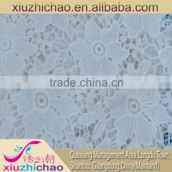 LXE007 Factory Direct Selling White Lace Fabric Fashion White Voile Lace White Swiss Polyester Lace photo-3