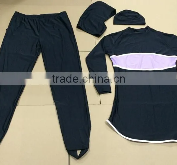 Muslim Women Swimwear Beach Kaftan Plain Jogging Suits photo-2
