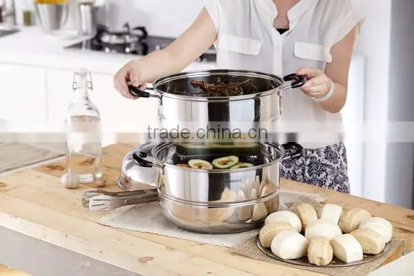 EM Brand New Design Instock OverstockMore Than 28 cm Stainless Steel Steamer/steamer&CXharms Induction Cooking Pot Fabrication photo-3