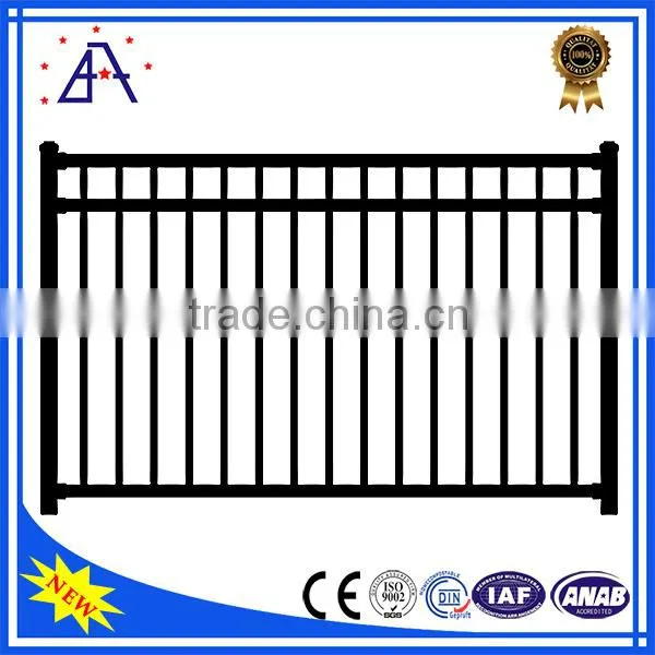 High Style Modestly Priced Silver Anodized Aluminum Rails Fence photo-5