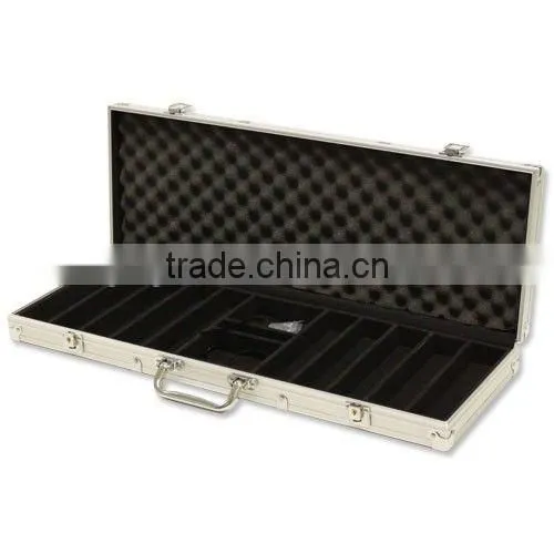 500 Piece Tournament Poker Chip Set Aluminum Carrying Case With Handle New photo-2