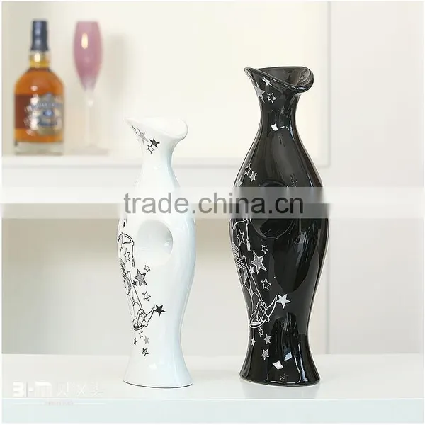 2 Pieces Set Table Decoration Interior Decorative Ceramic Vase From Factory photo-3