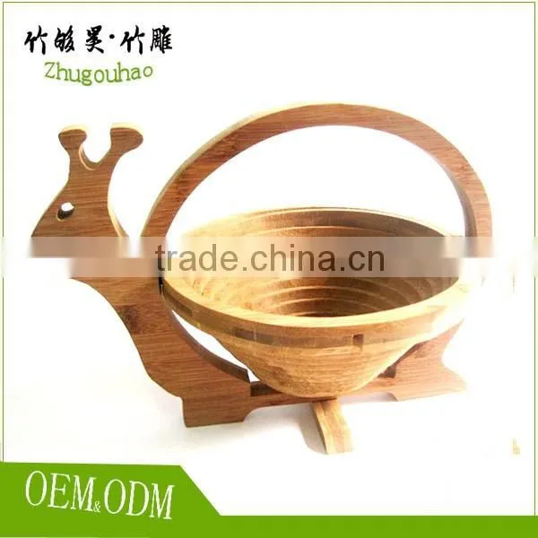 Gorgeous Eco-friendly Folding Fruit Bamboo Basket photo-5