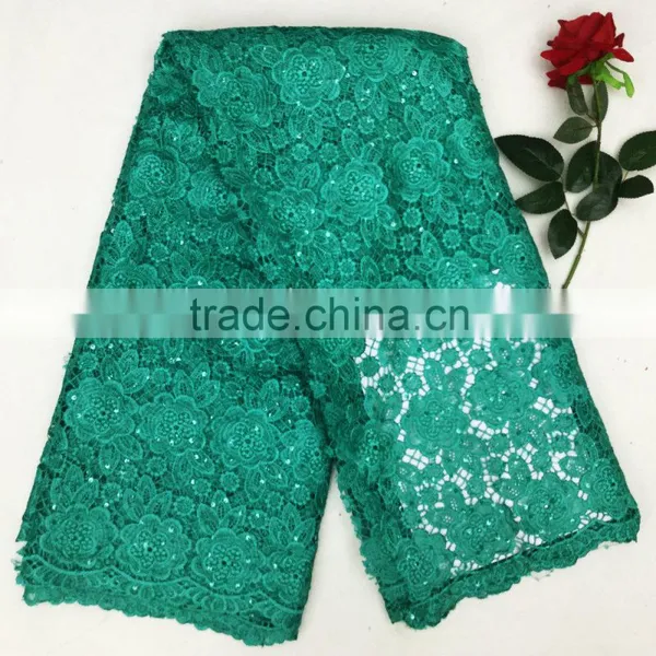 Yellow Guipure Lace/ Lace Fabric for Fashion Dress/ African French Lace for Wedding photo-2