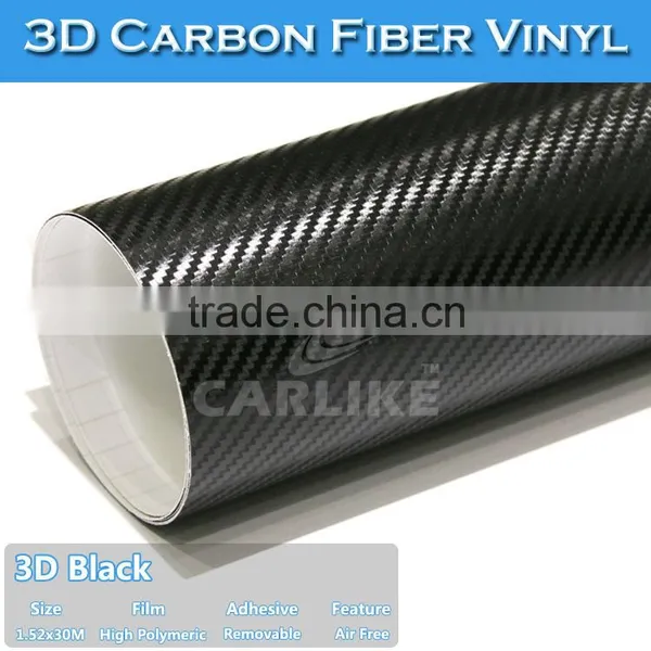 CARLIKE 5x98FT Removable 3D Colored Carbon Fiber Car Wrap Sticker photo-5