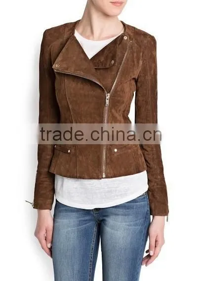 2014 Ladies pu Leather Jacket in Apparel Stocks,lady Beading pu Leather Jackets in Pakistan photo-6