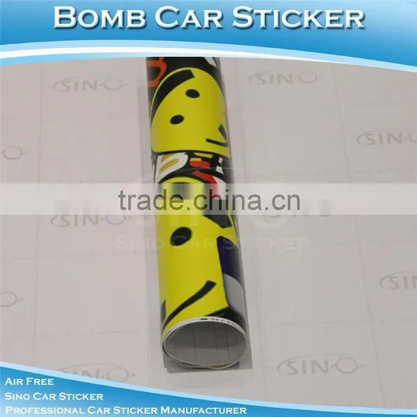 Supreme Car Wrap Design 1.52x30m Sticker Bomb Vehicle Vinyl Wrap photo-5