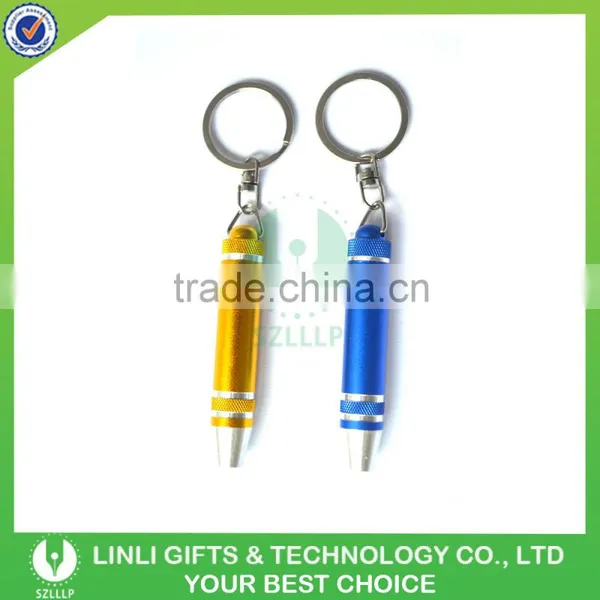 Torch Shaped Metal Aluminium Tool Kit Keyring photo-5