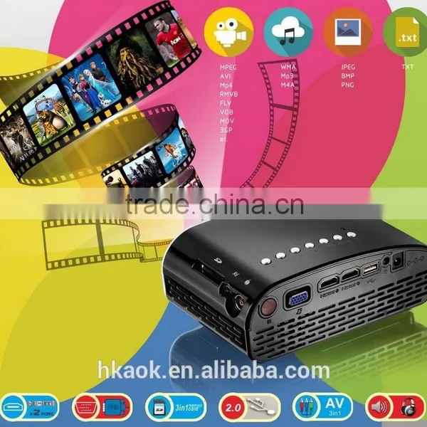 New!! Wholesale Mini Portable LED Digital Projector Portable Home Theater LED LCD Projector White Digital Projector TV USB VGA photo-2