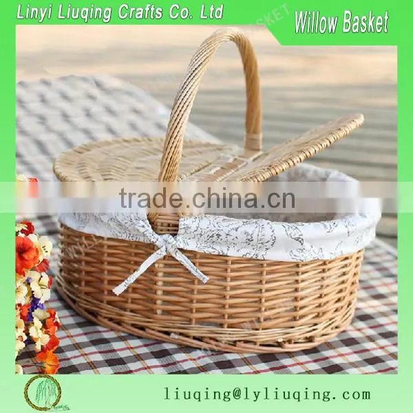 Willow Picnic Basket/Kitchen Veget Storage Basket/Paper Basket